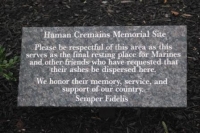 Marker for Cremains Memorial Site.JPG